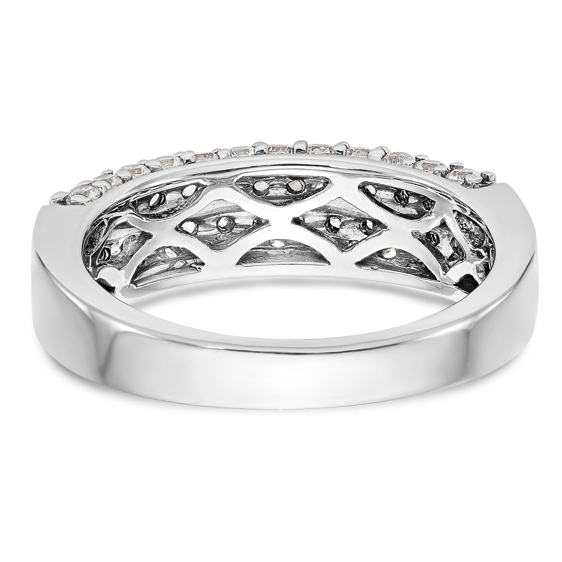 14K Weißgold Diamant-Ring