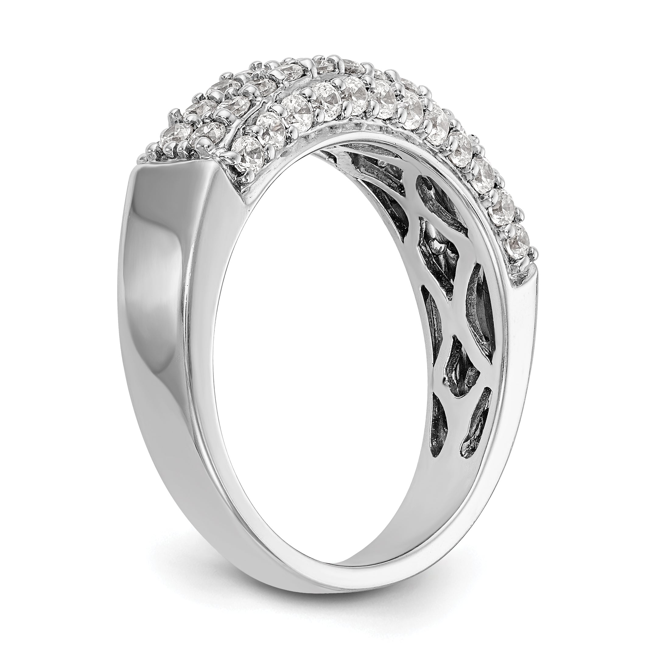 14K Weißgold Diamant-Ring