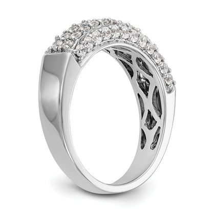 14K Weißgold Diamant-Ring