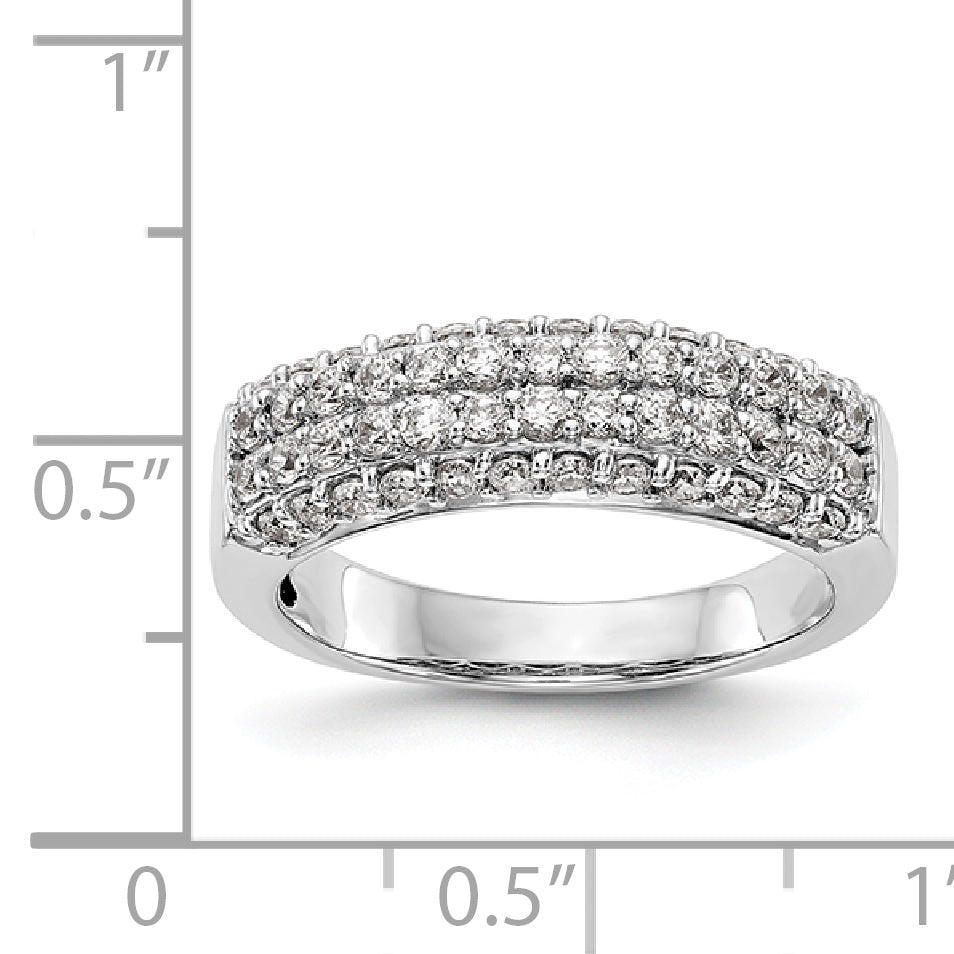 14K Weißgold Diamant-Ring