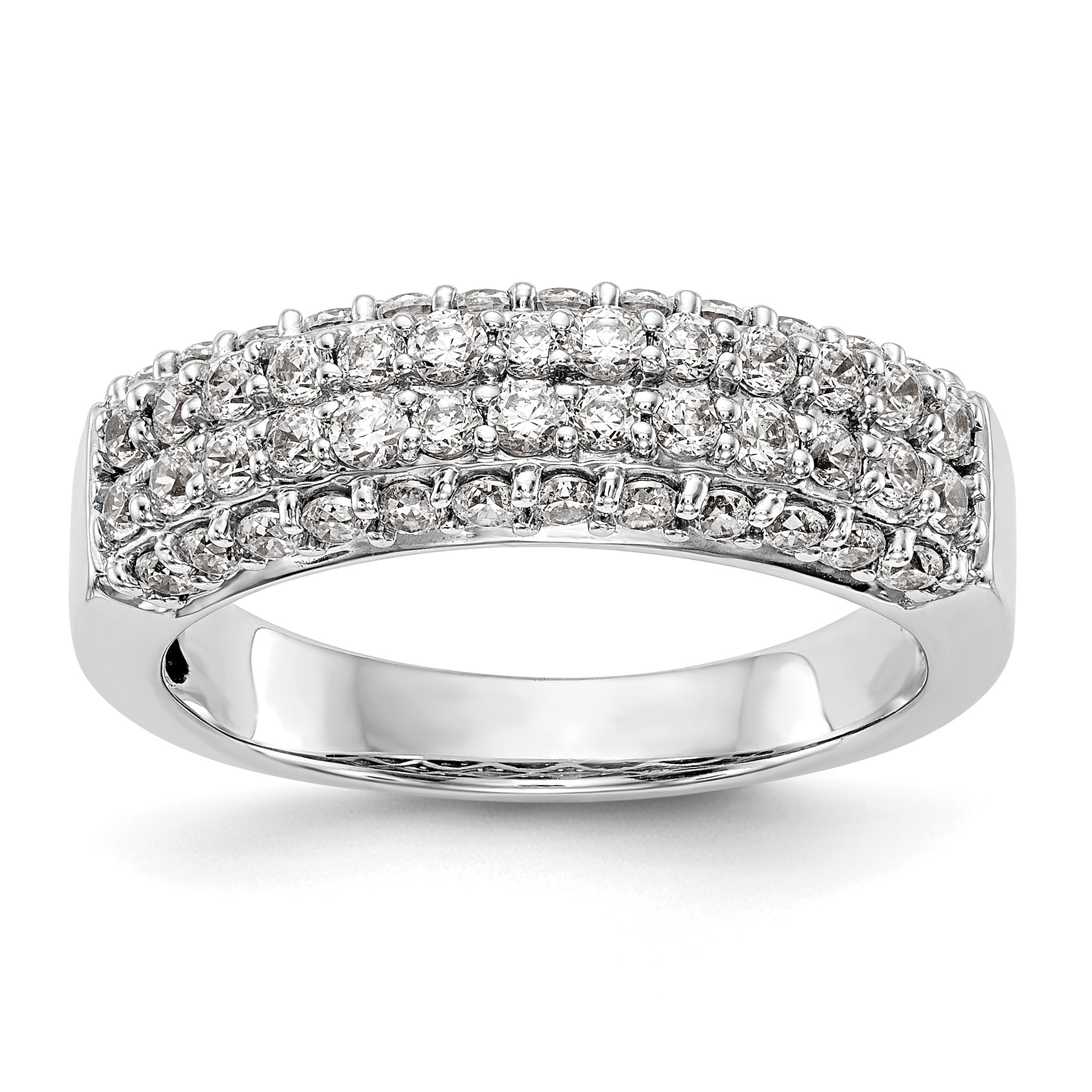 14K Weißgold Diamant-Ring