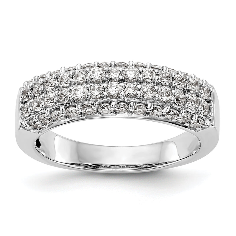 14K Weißgold Diamant-Ring