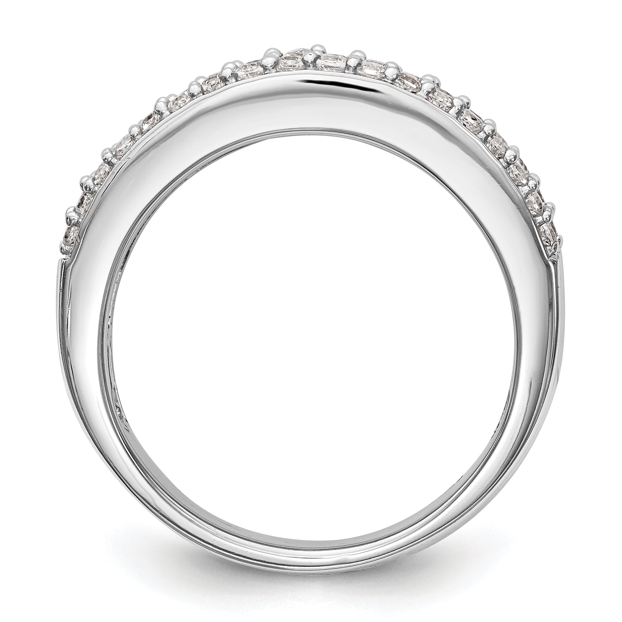 14K Weißgold Diamant-Ring