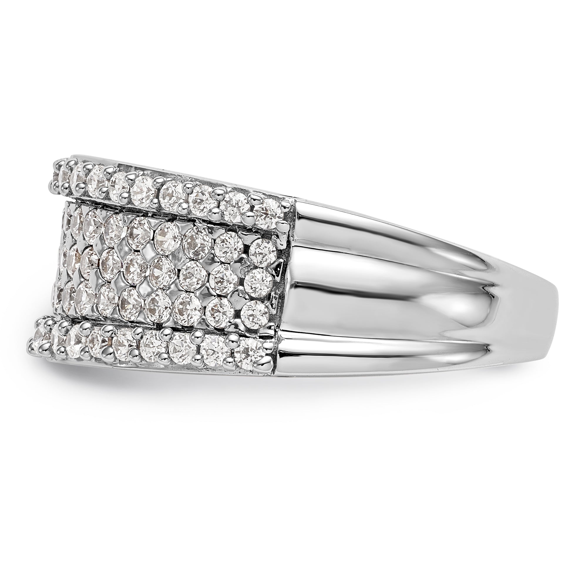 14K Weißgold Diamant-Ring