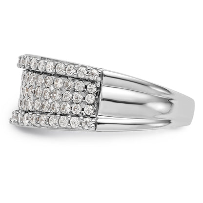 14K Weißgold Diamant-Ring