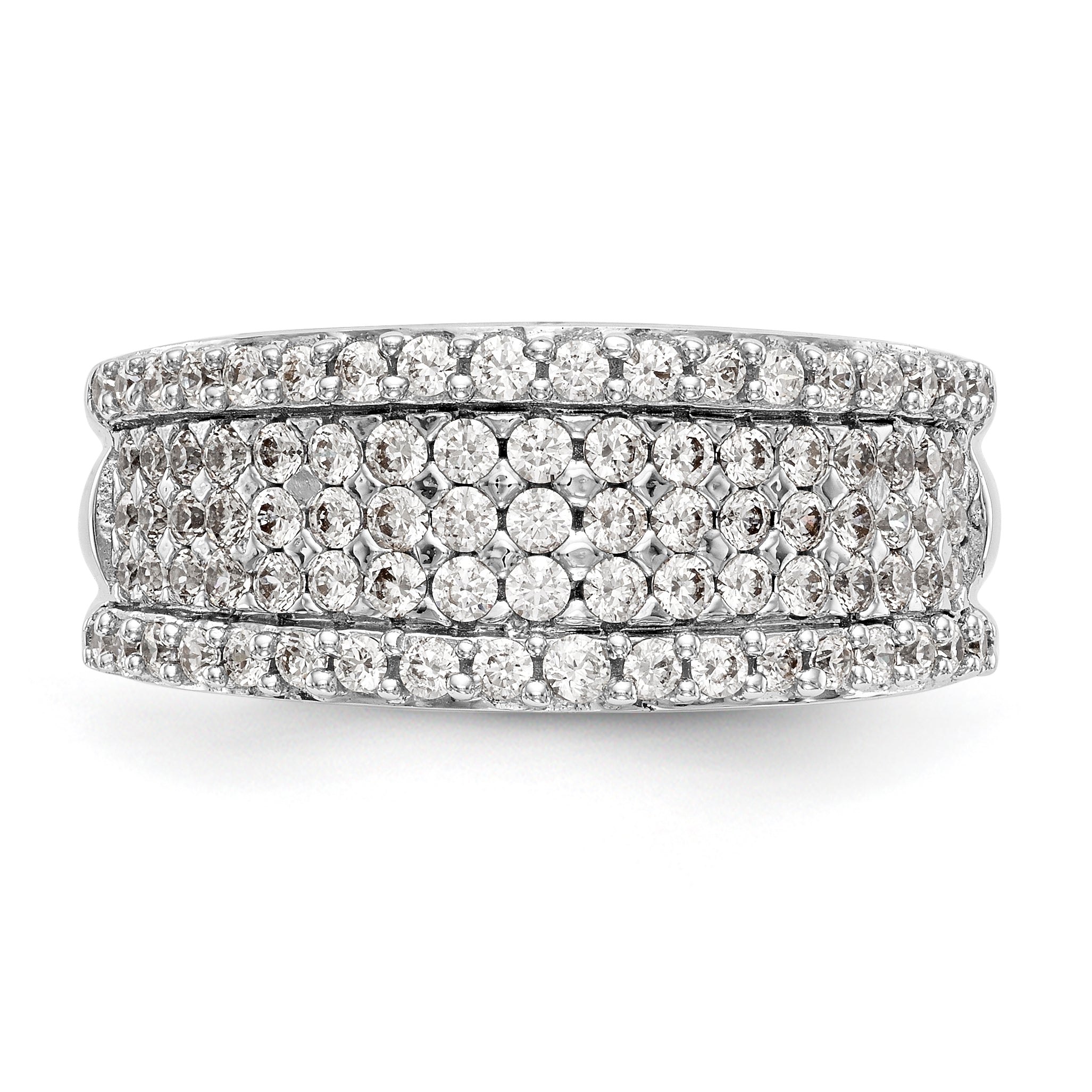 14K Weißgold Diamant-Ring