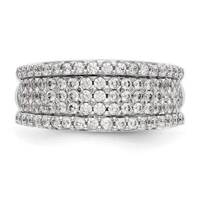 14K Weißgold Diamant-Ring