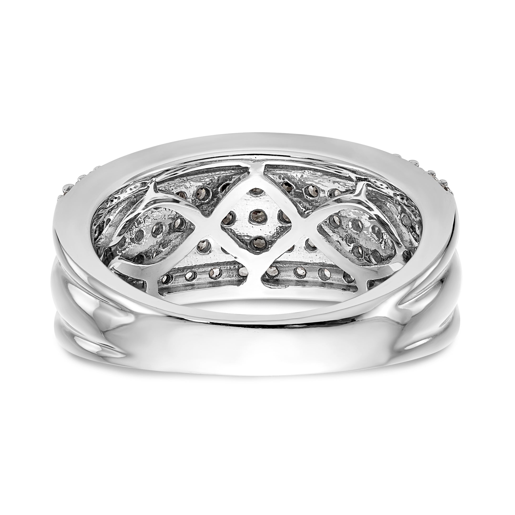 14K Weißgold Diamant-Ring