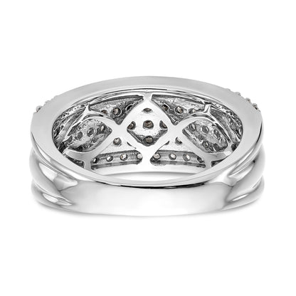 14K Weißgold Diamant-Ring