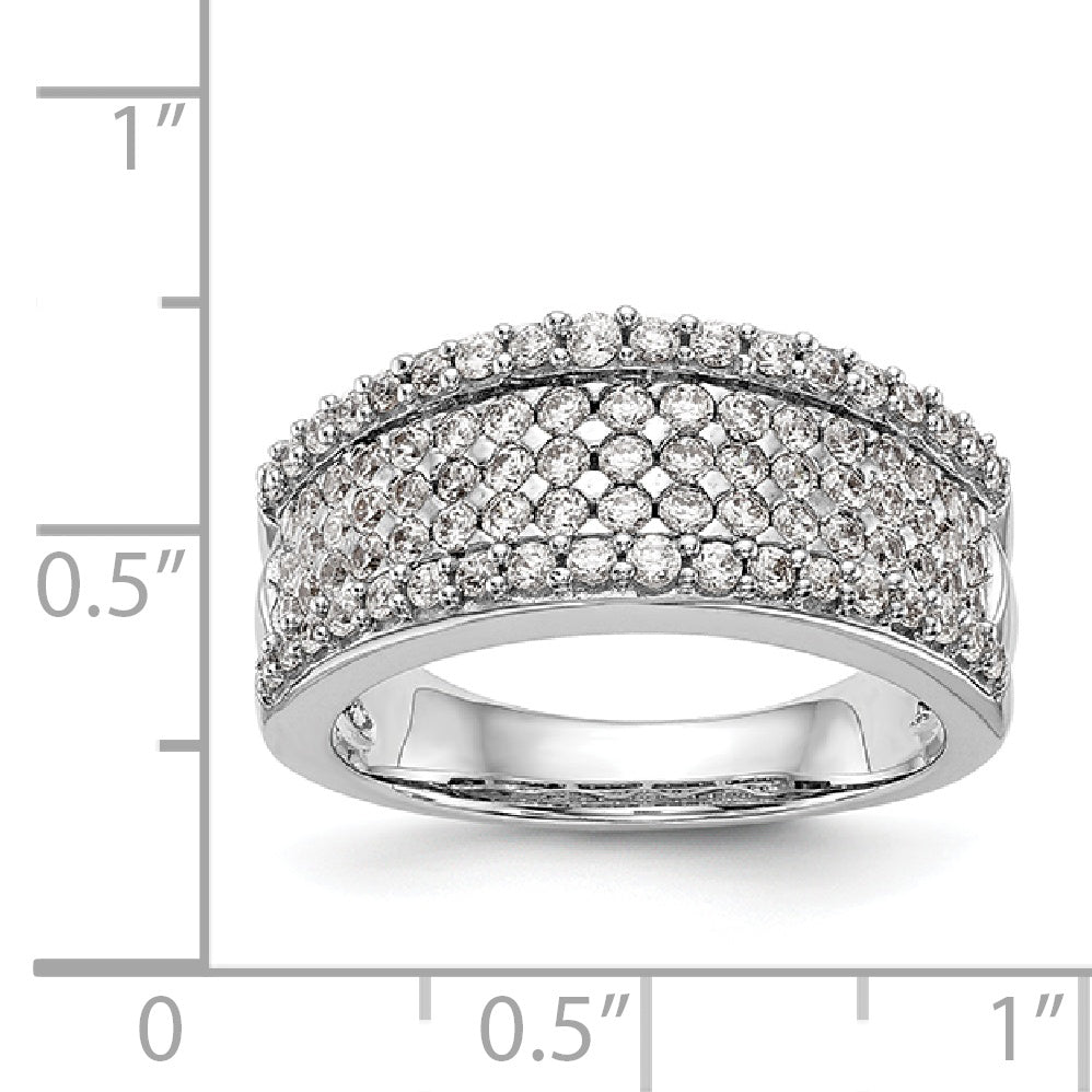 14K Weißgold Diamant-Ring