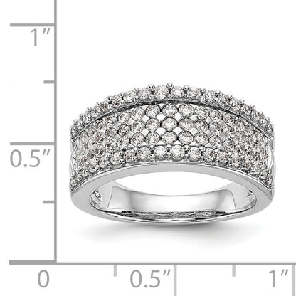 14K Weißgold Diamant-Ring