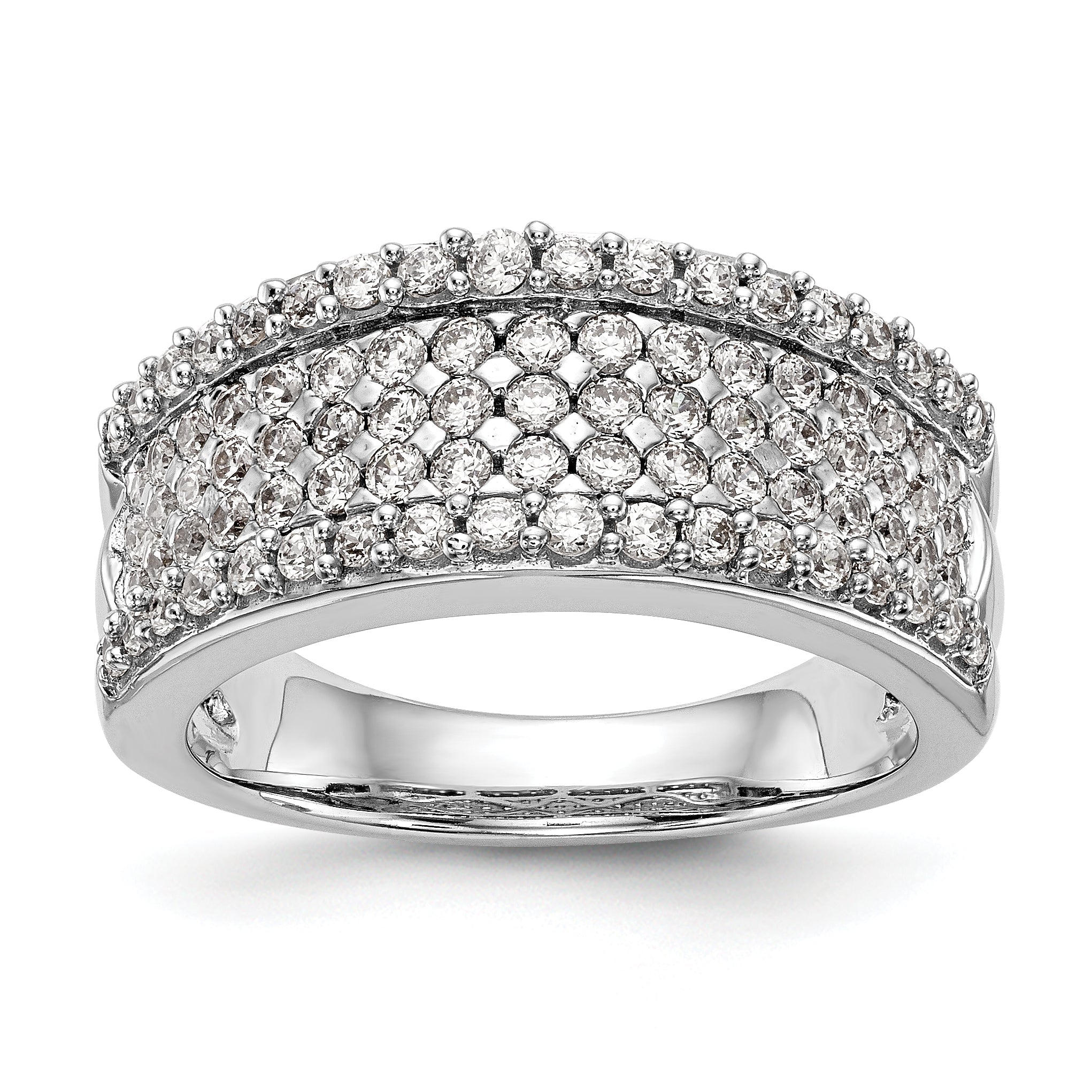 14K Weißgold Diamant-Ring