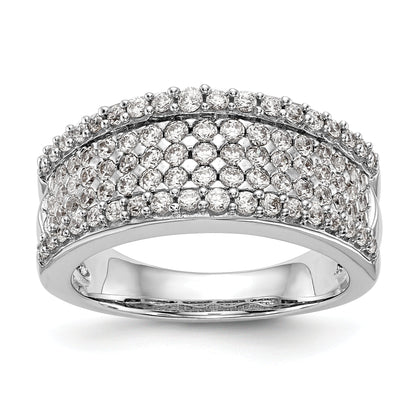 14K Weißgold Diamant-Ring