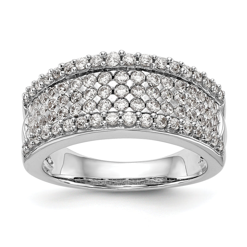 14K Weißgold Diamant-Ring