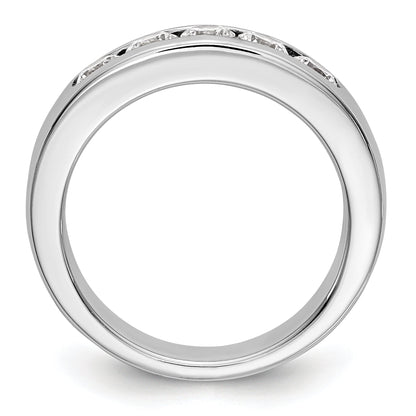 14K Weißgold Ring mit 5 Diamanten in Kanalfassung