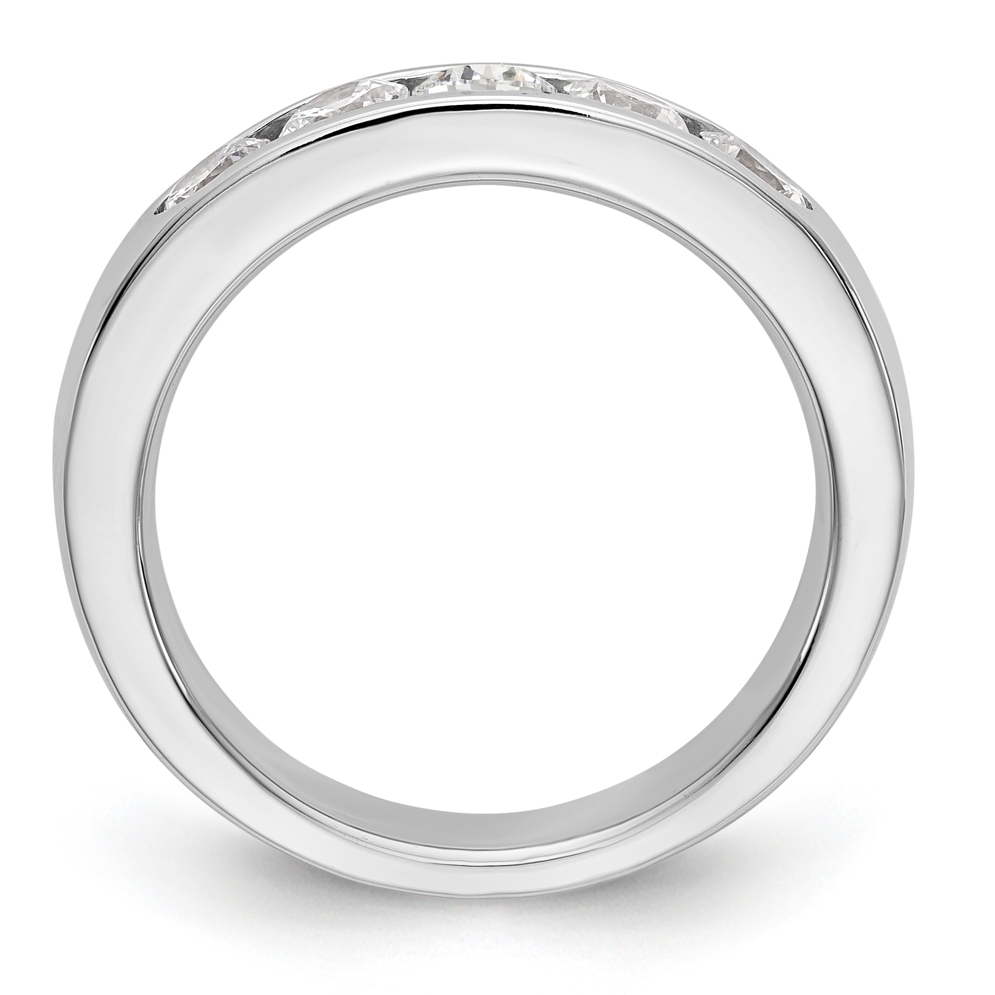 585 Weißgold Diamant-Ring mit 5 Steinen, kanalgefasst