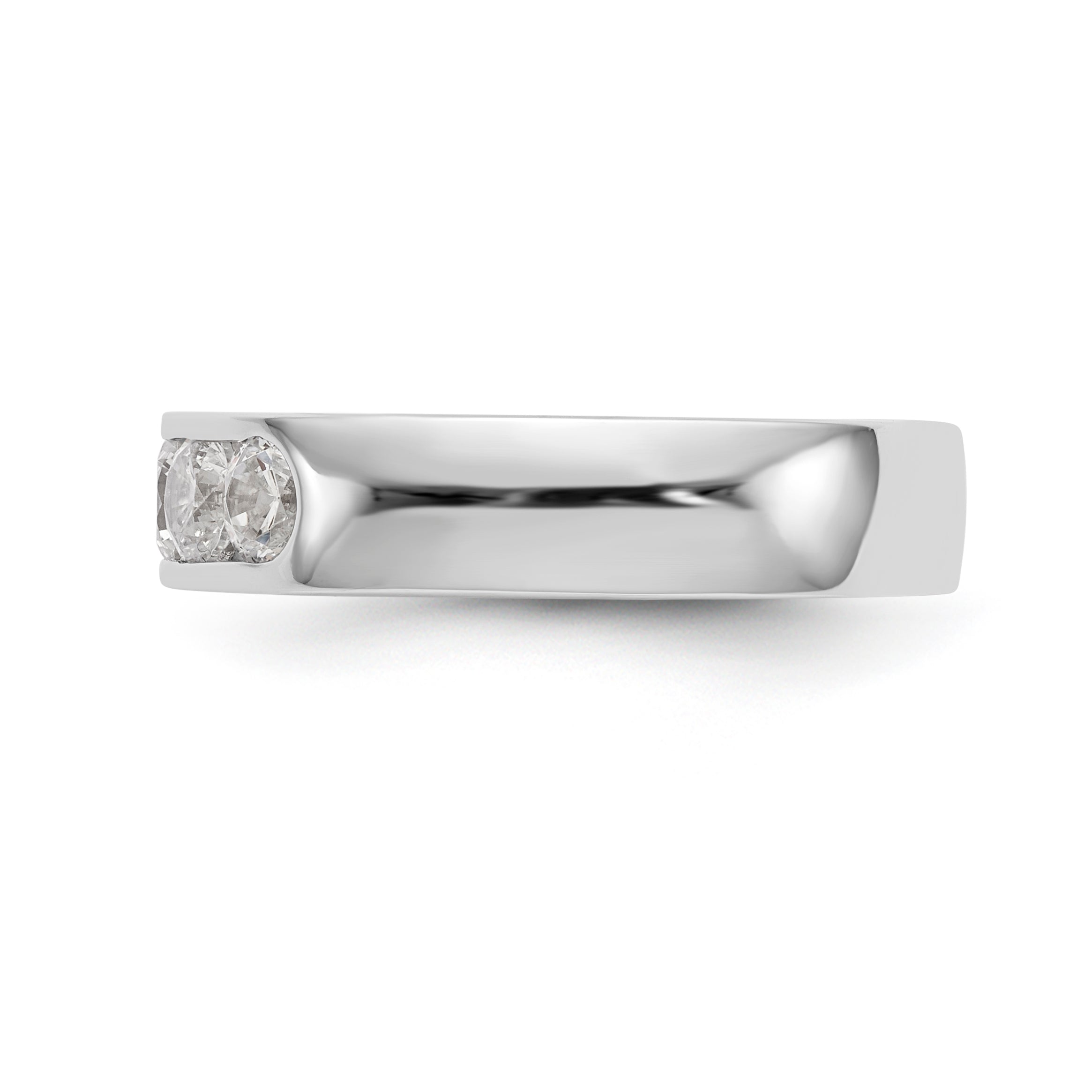 585 Weißgold Diamant-Ring mit 5 Steinen, kanalgefasst