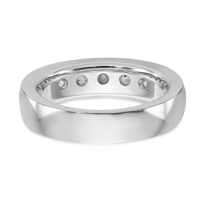 585 Weißgold Diamant-Ring mit 5 Steinen, kanalgefasst