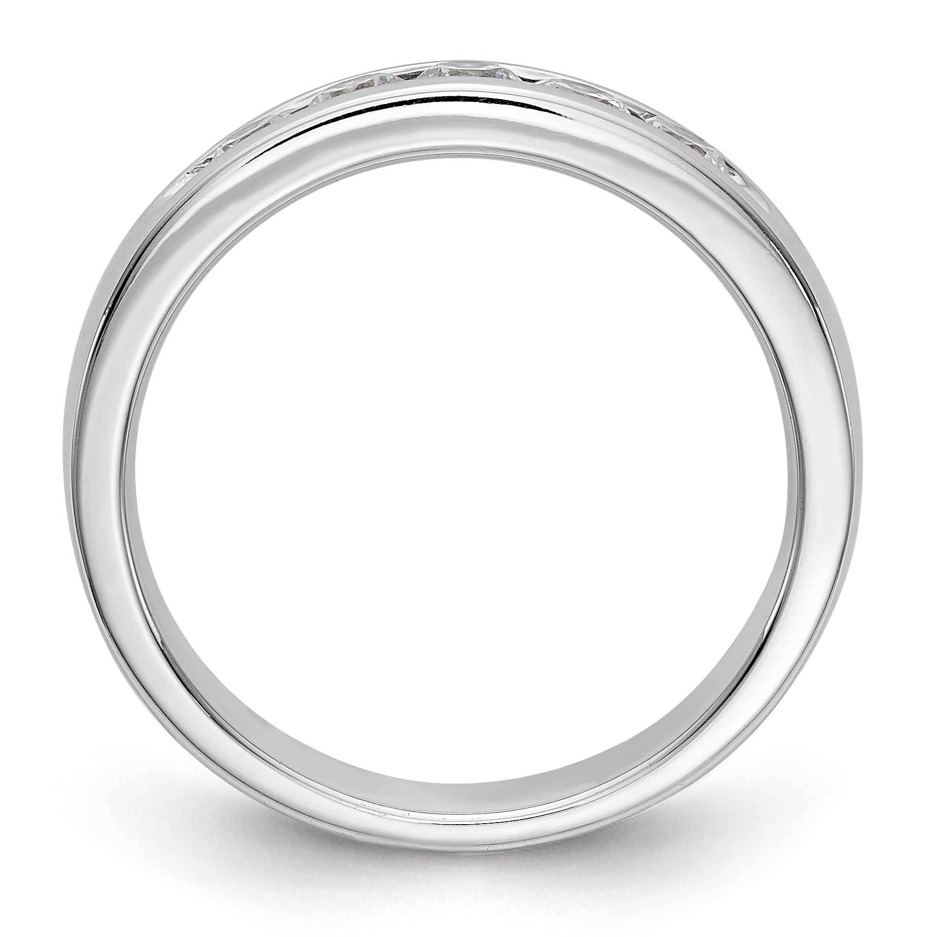Ring aus 14K Weißgold mit 5 Diamanten in Kanalfassung