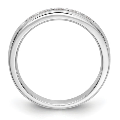 Ring aus 14K Weißgold mit 5 Diamanten in Kanalfassung