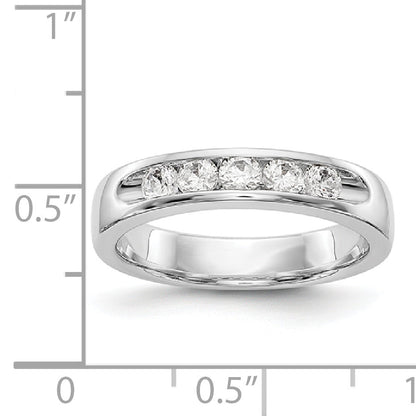 Ring aus 14K Weißgold mit 5 Diamanten in Kanalfassung