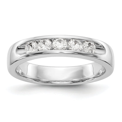 Ring aus 14K Weißgold mit 5 Diamanten in Kanalfassung