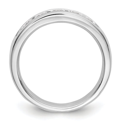 14K Weißgold Diamant-Ring mit 5 Steinen in Kanalfassung