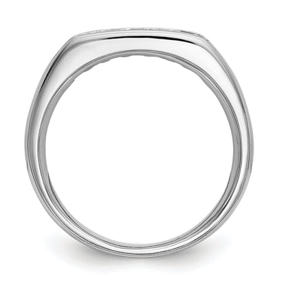 14K Weißgold Ring mit 7 Diamanten in Kanalfassung