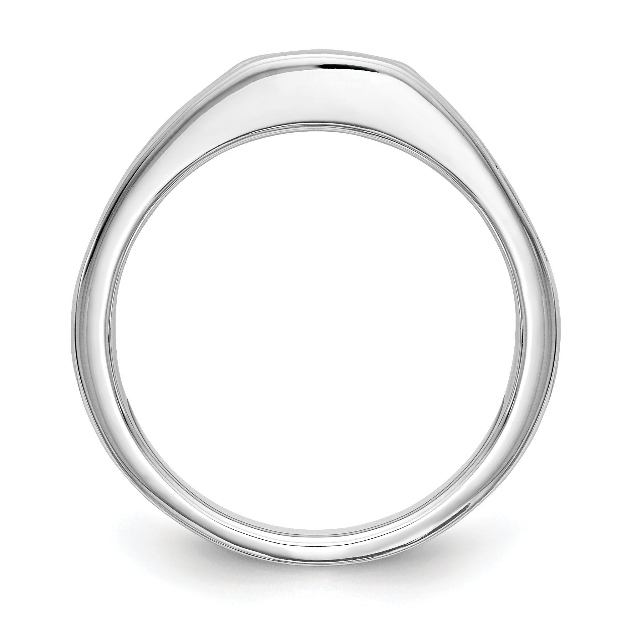 14K Weißgold Diamant-Ring mit Kanalfassung