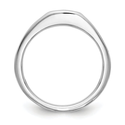 14K Weißgold Diamant-Ring mit Kanalfassung