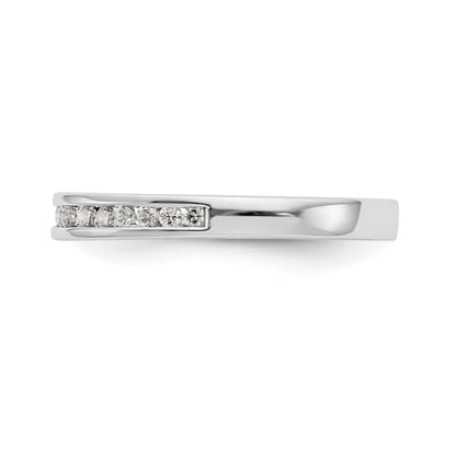 14K Weißgold Diamant-Ring mit Kanalfassung