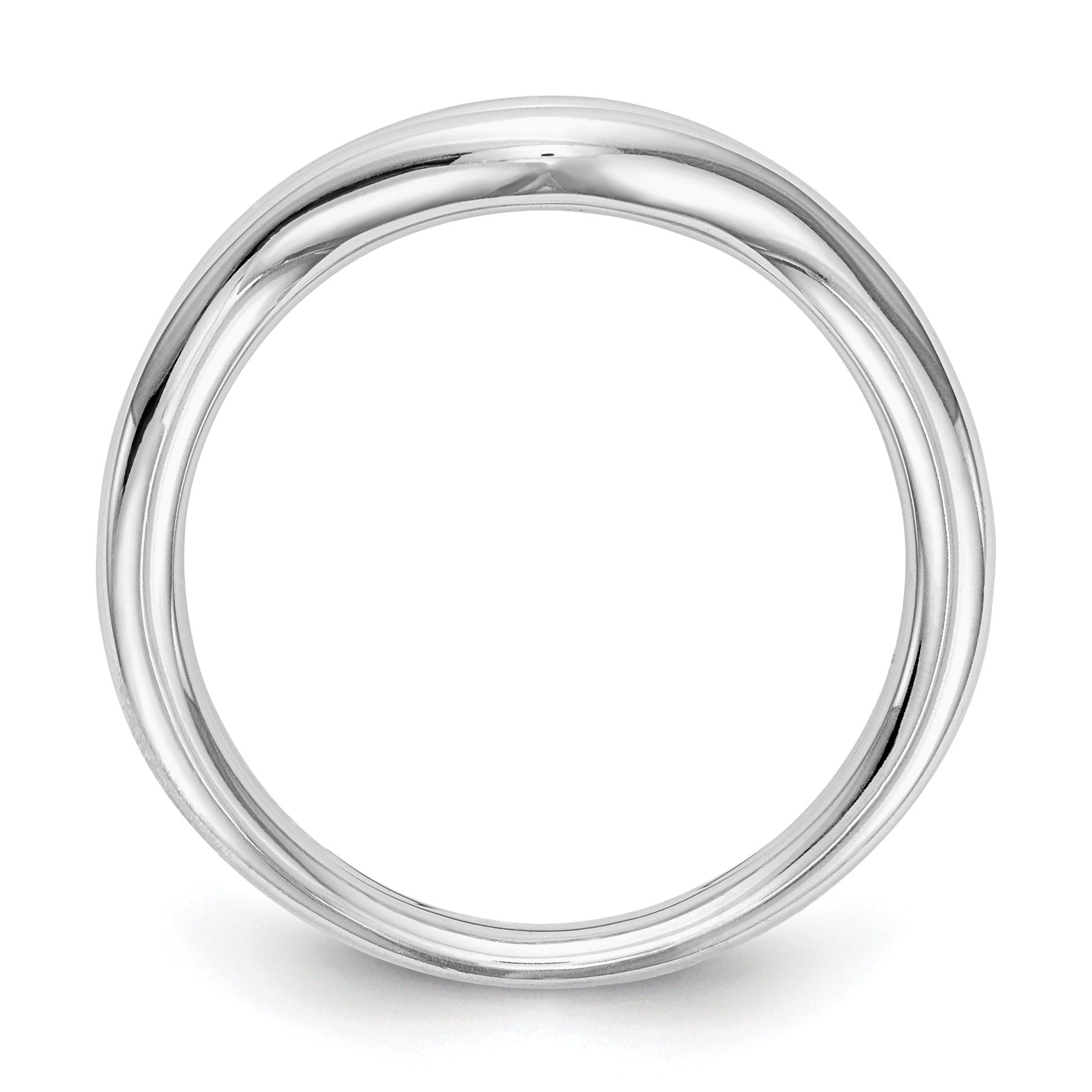 14K Weißgold Ring mit Diamanten in Kanalfassung