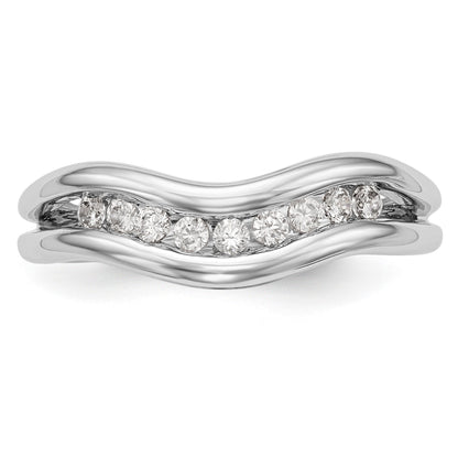 14K Weißgold Ring mit Diamanten in Kanalfassung