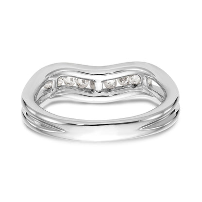14K Weißgold Ring mit Diamanten in Kanalfassung