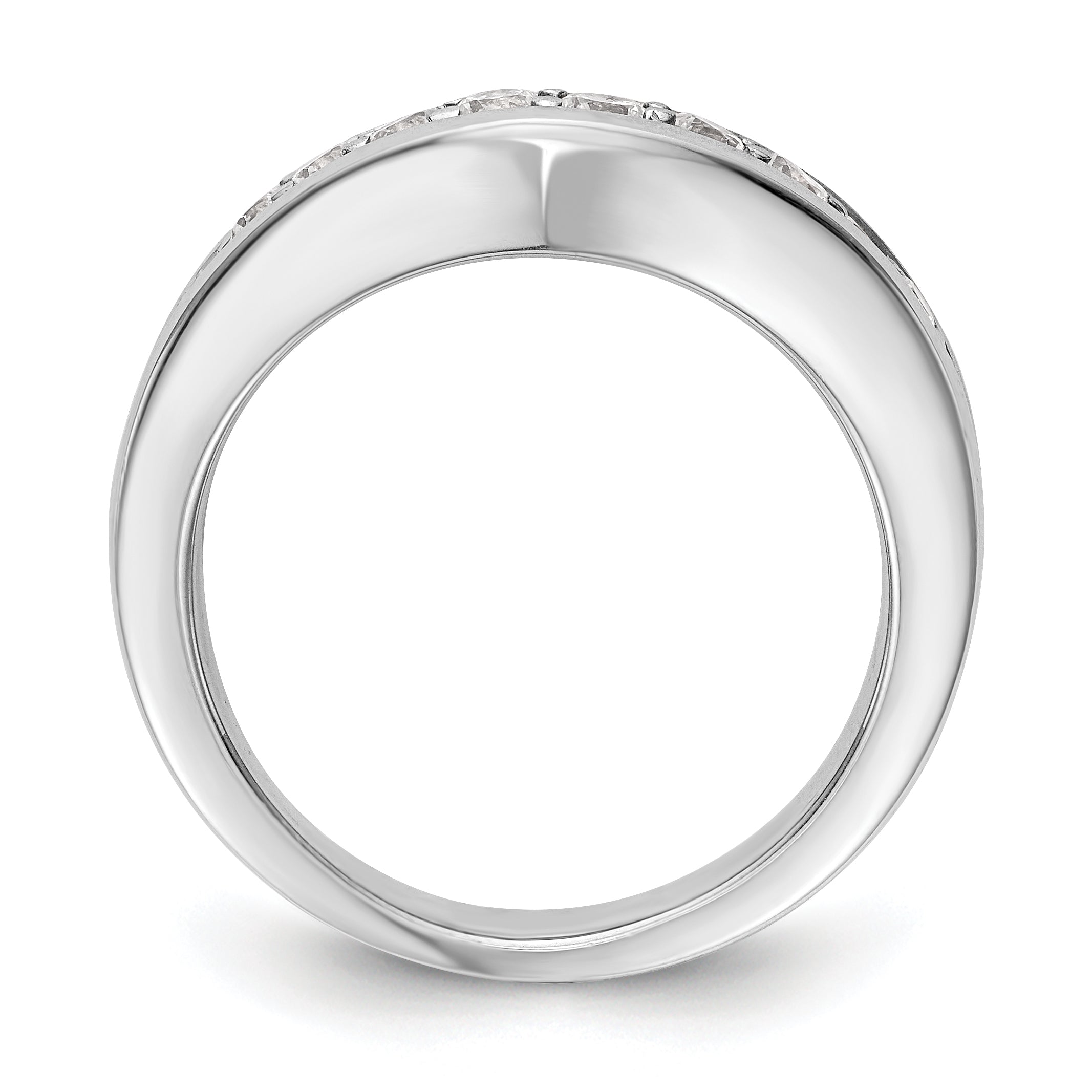 14K Weißgold Diamant-Ring