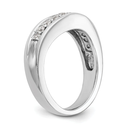 14K Weißgold Diamant-Ring