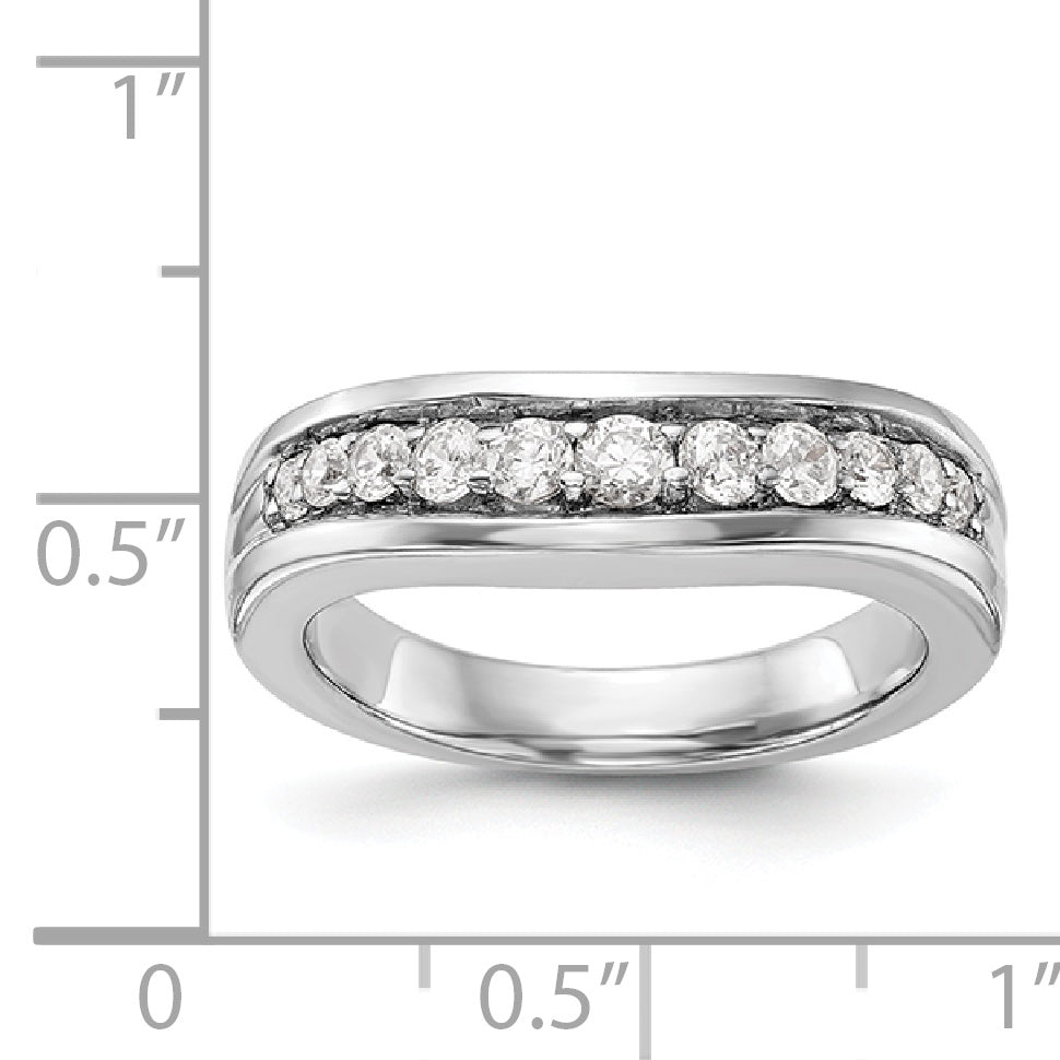 14K Weißgold Diamant-Ring