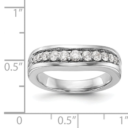 14K Weißgold Diamant-Ring