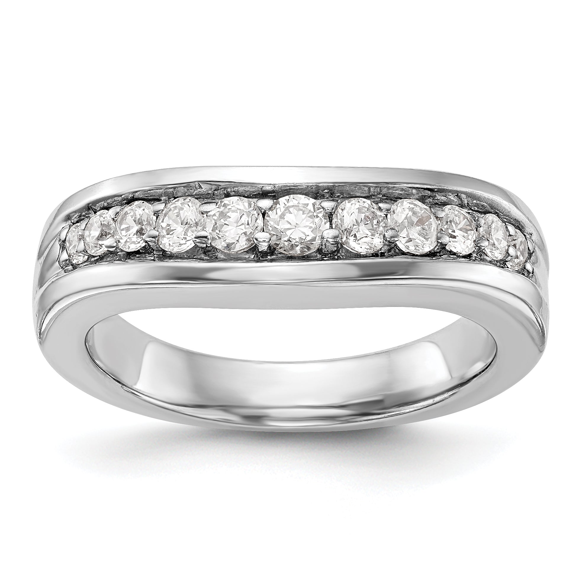 14K Weißgold Diamant-Ring