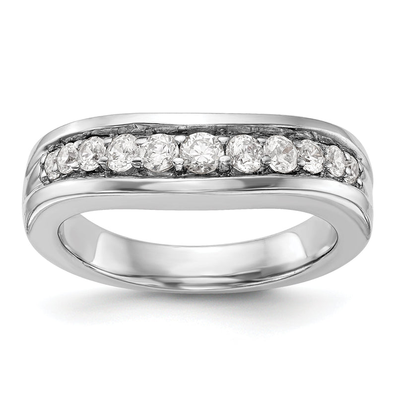 14K Weißgold Diamant-Ring