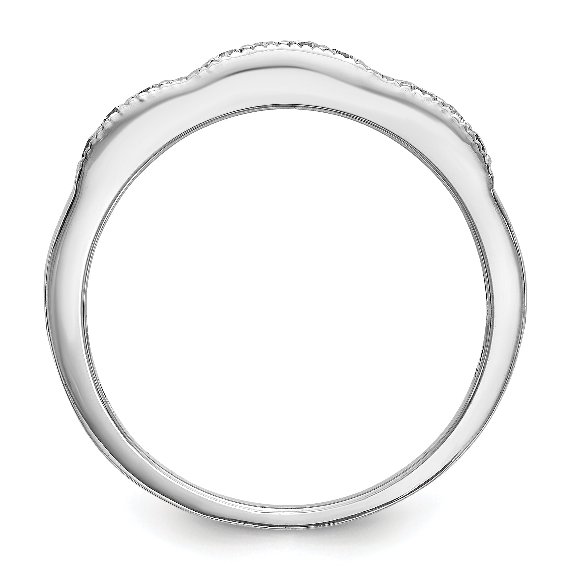 14K Weißgold Diamant-Ring
