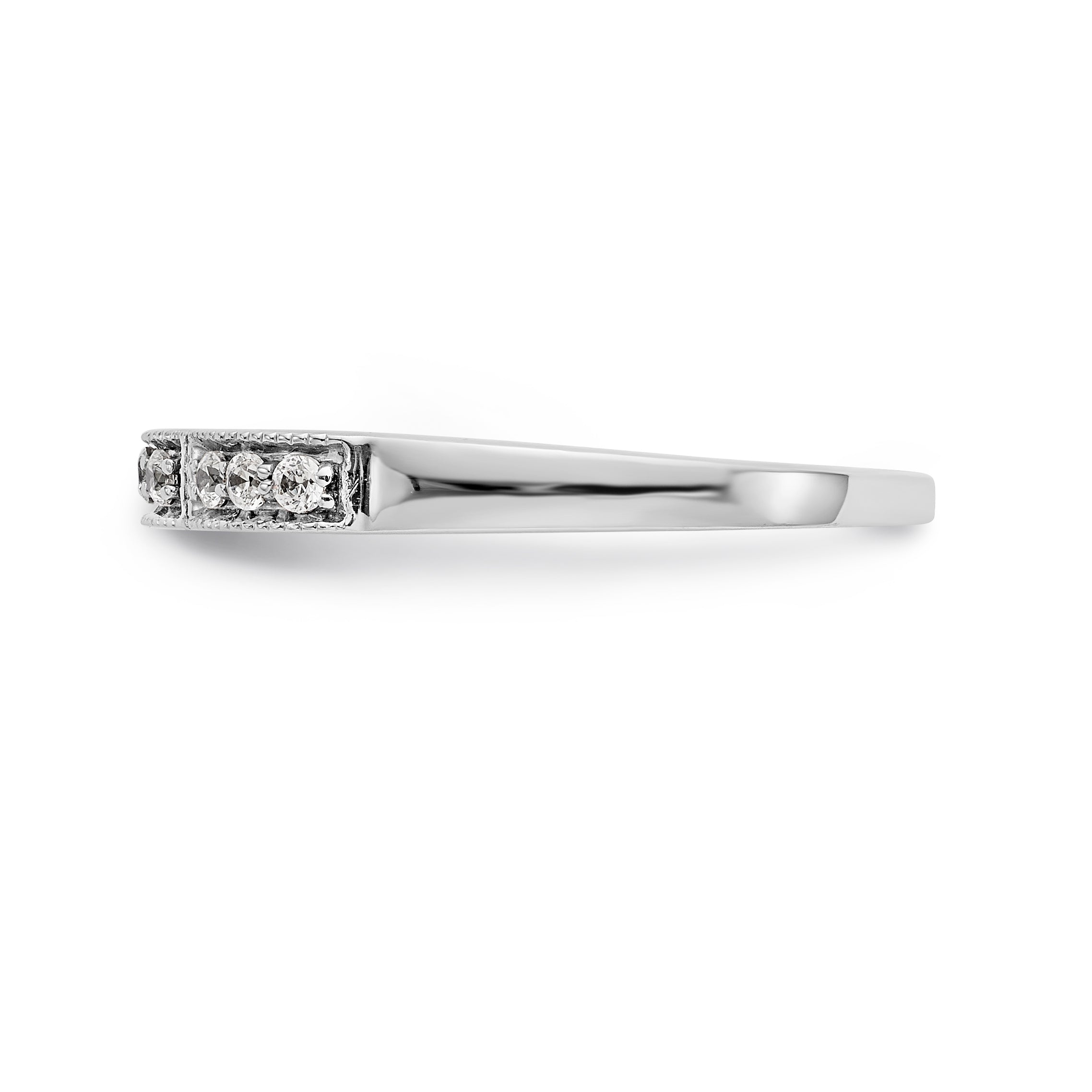 14K Weißgold Diamant-Ring