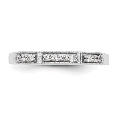 14K Weißgold Diamant-Ring