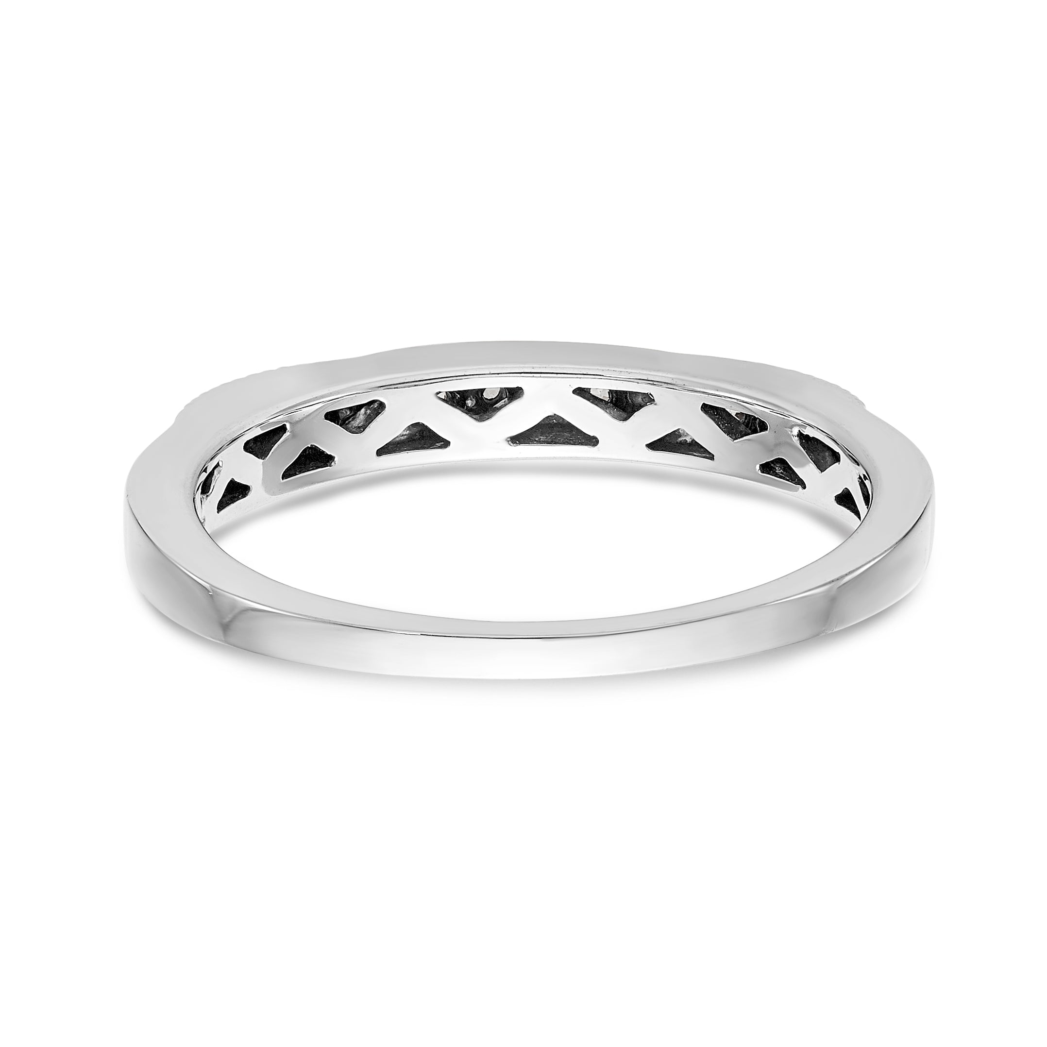 14K Weißgold Diamant-Ring