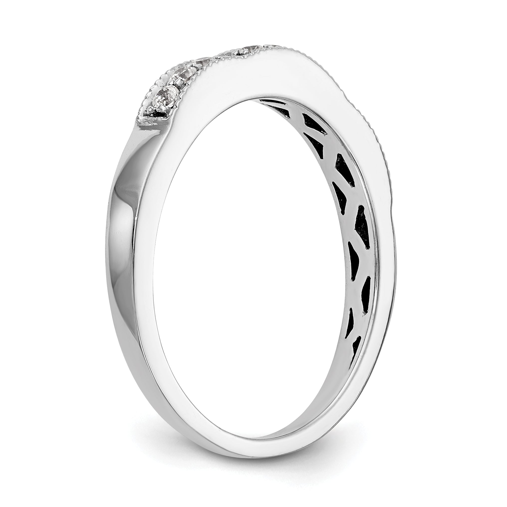 14K Weißgold Diamant-Ring