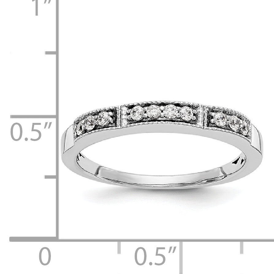 14K Weißgold Diamant-Ring