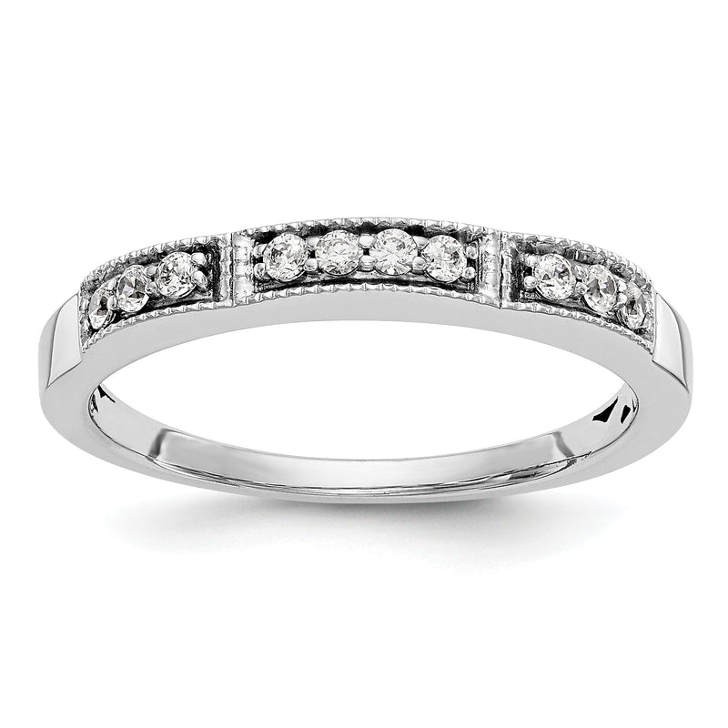 14K Weißgold Diamant-Ring