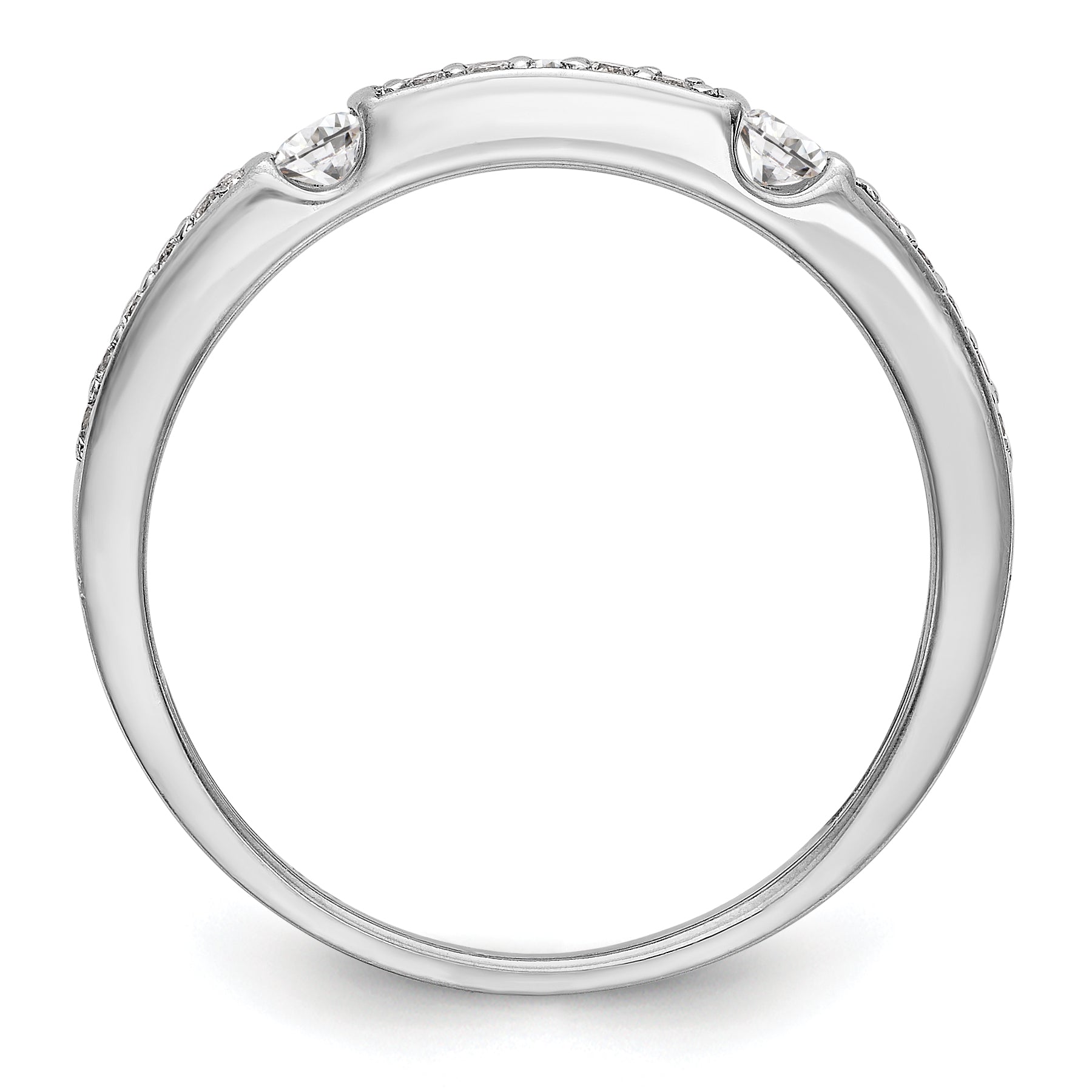 14K Weißgold Diamant-Ring