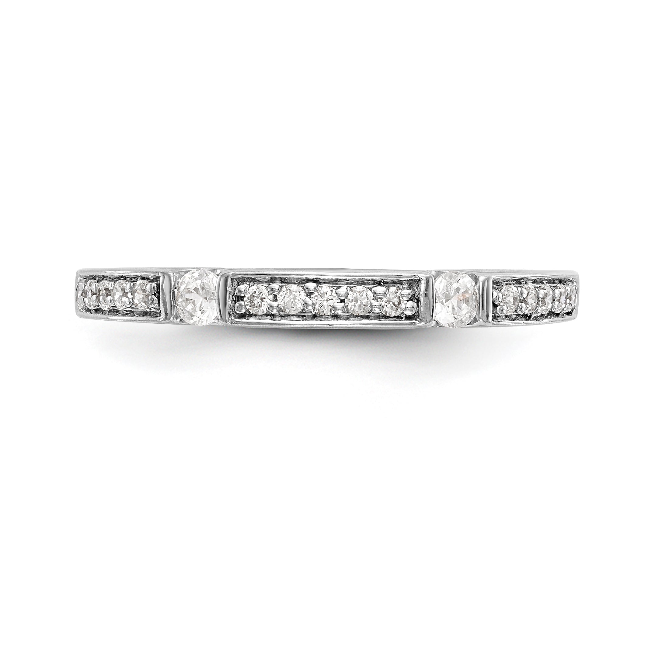 14K Weißgold Diamant-Ring