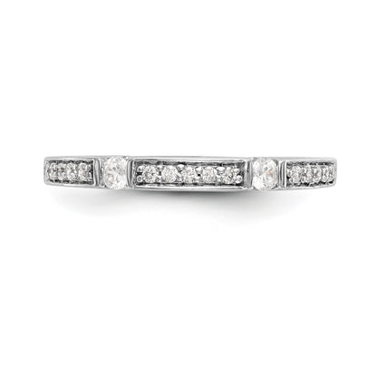 14K Weißgold Diamant-Ring